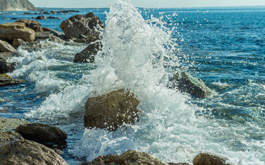 Crashing Waves on Cyprus Beach