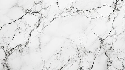 Obraz premium Elegant white marble texture with intricate black veins creating a sophisticated pattern.