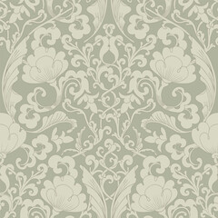 Ornamental floral pattern. Retro Light background.