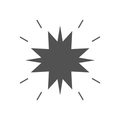 Simple starburst, spark and sparkle star icon