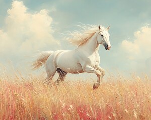 Joyful Wonder in a Pastel Field