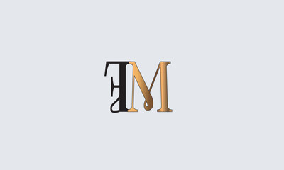 FM, MF , F , M , Abstract Letters Logo Monogram