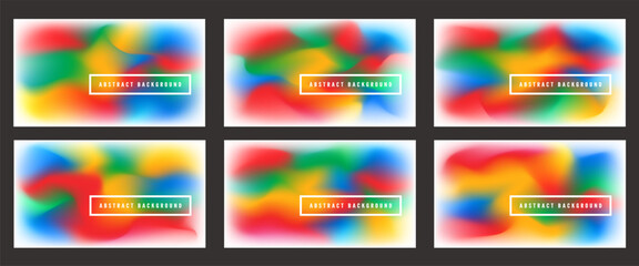 Vibrant set of abstract vector backgrounds with smooth gradient mesh effects and fluid blending. Ideal for posters, web design, and digital art with a contemporary and unique look