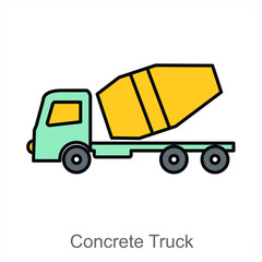 Naklejka premium Concrete Truck