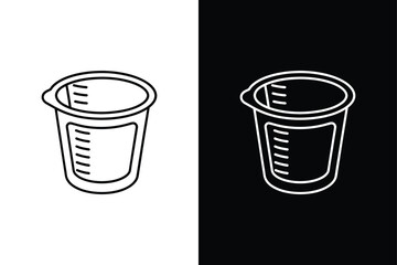 Measuring cups single icon design vector on White Background ,Vector Art Illustration on white background.