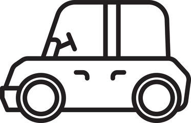 Car Icon Line Illustration
