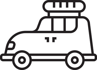 Car Icon Line Illustration
