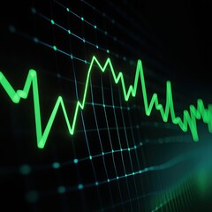 Stock Market Graph Showing Upward Trend