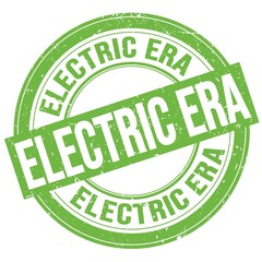 ELECTRIC ERA text written on green round stamp sign