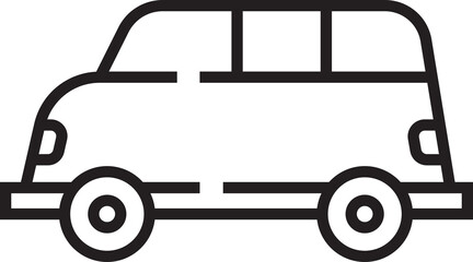 van icon line illustration