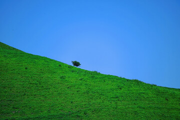 mountain landscape with blue sky