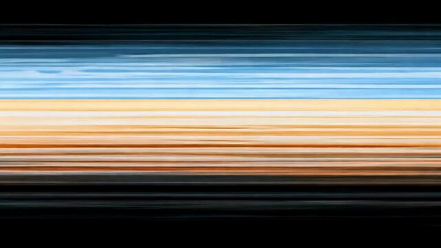 Horizontal stripes of blue, tan, and black shades