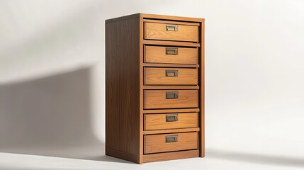 Wooden Chest of Drawers with Six Drawers