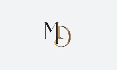 MD, DM , D , M , Abstract Letters Logo Monogram