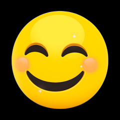Fototapeta premium Express Yourself: Popular Happy Emoticons Smiley High-quality Emojis. Generative AI.
