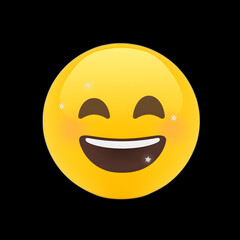 Fototapeta premium Express Yourself: Popular Happy Emoticons Smiley High-quality Emojis. Generative AI.