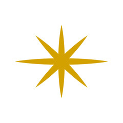 Obraz premium Golden bright star icon