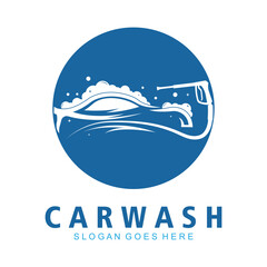 Car wash logo vector design template