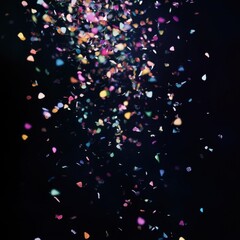 Confetti Explosion Celebration Party Venue Visual Art Festive Atmosphere Close-up Joyful Moments