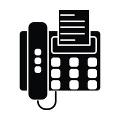 Fax icon vector on white background