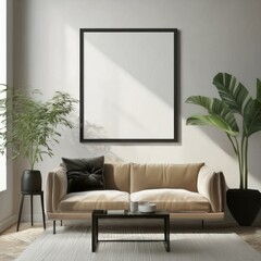 Living Room Wall Poster Mockup Personalize Your Space