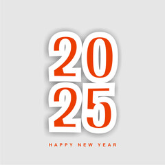 Happy New Year 2025 Design Template. New Year 2025 Celebration Gift Card Design Template. Editable EPS file.