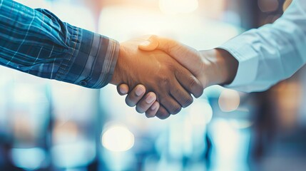 Business handshake between two business people