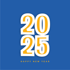 Happy New Year 2025 Design Template. New Year 2025 Celebration Gift Card Design Template. Editable EPS file.