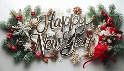 New year celebration decorations home holiday greetings festive atmosphere close-up joyful vibes