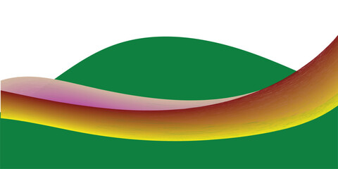 Green banner background. Green abstract header with rounded lines for web banner or poster.