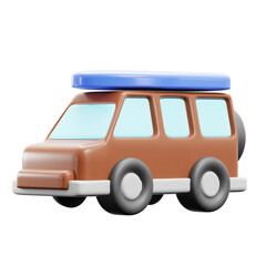 Holiday Car 3D Icon
