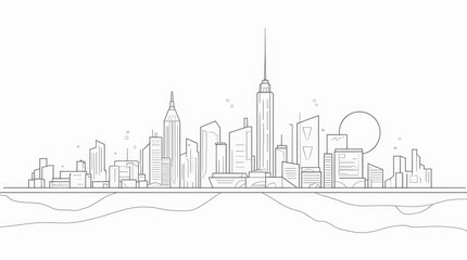 Obraz premium Urban Utopia Line Art