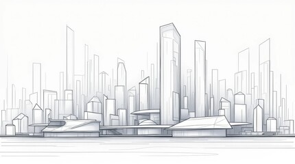 Obraz premium Urban Utopia Line Art