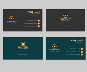 Simple Minimalistic Business Card Template Design 

