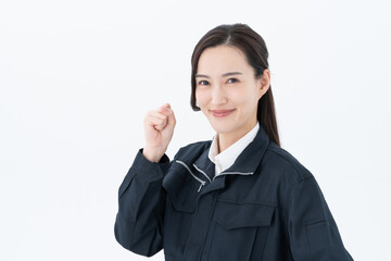 作業員の若い女性