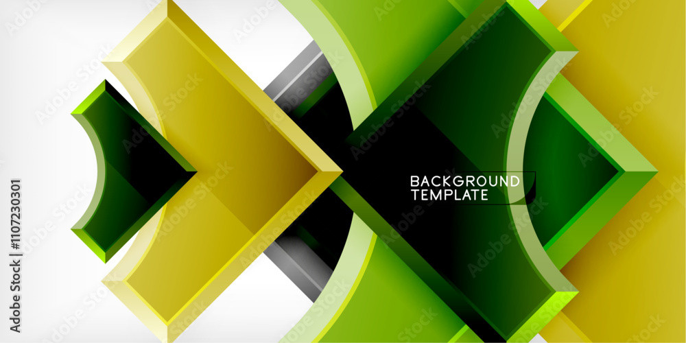 Aufkleber Geometric design abstract background - circles and triangles