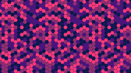 Round spotted pattern with abstract geometric circles. Ideal for seamless wallpapers, textile prints, or trendy backgrounds with a creative touch.