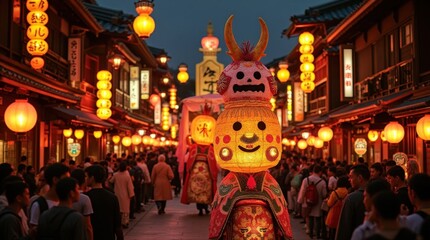 Glowing Photograph of the Gion Matsuri Festival in Kyoto