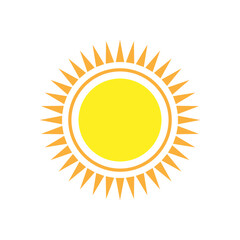 Sun vector icon. Summer illustration sign. hot symbol or logo.