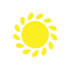 Sun vector icon. Summer illustration sign. hot symbol or logo.