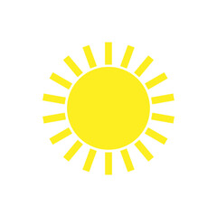 Sun vector icon. Summer illustration sign. hot symbol or logo.