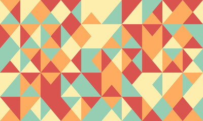 Geometric mosaic pattern with creative shapes and minimal style. Perfect for modern posters, seamless backgrounds, or textile prints.