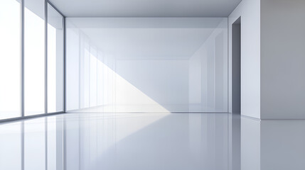 Fototapeta premium White Minimalist Modern Interior Design Space E-commerce Event Background 