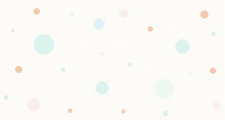 Playful polka dot pattern background with soft circles in pastel colors for design use
