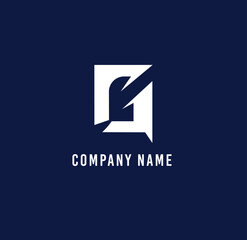 Initial G logo for company, modern shape