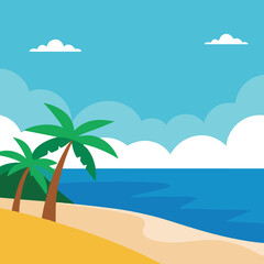 Obraz premium Stunning Beach Background for Digital Projects and Creative work