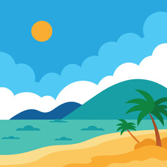 Stunning Beach Background for Digital Projects and Creative work