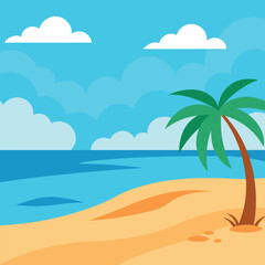 Stunning Beach Background for Digital Projects and Creative work