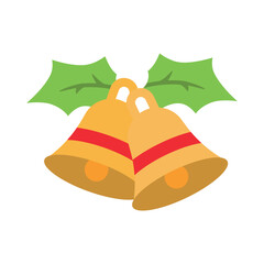 Christmas bell icon features clean lines and elegance, enhancing any digital concept