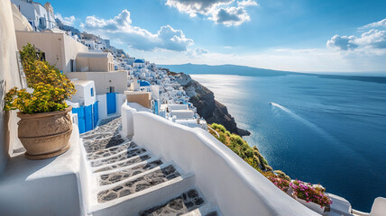 Fototapeta premium Santorini, Mediterráneo